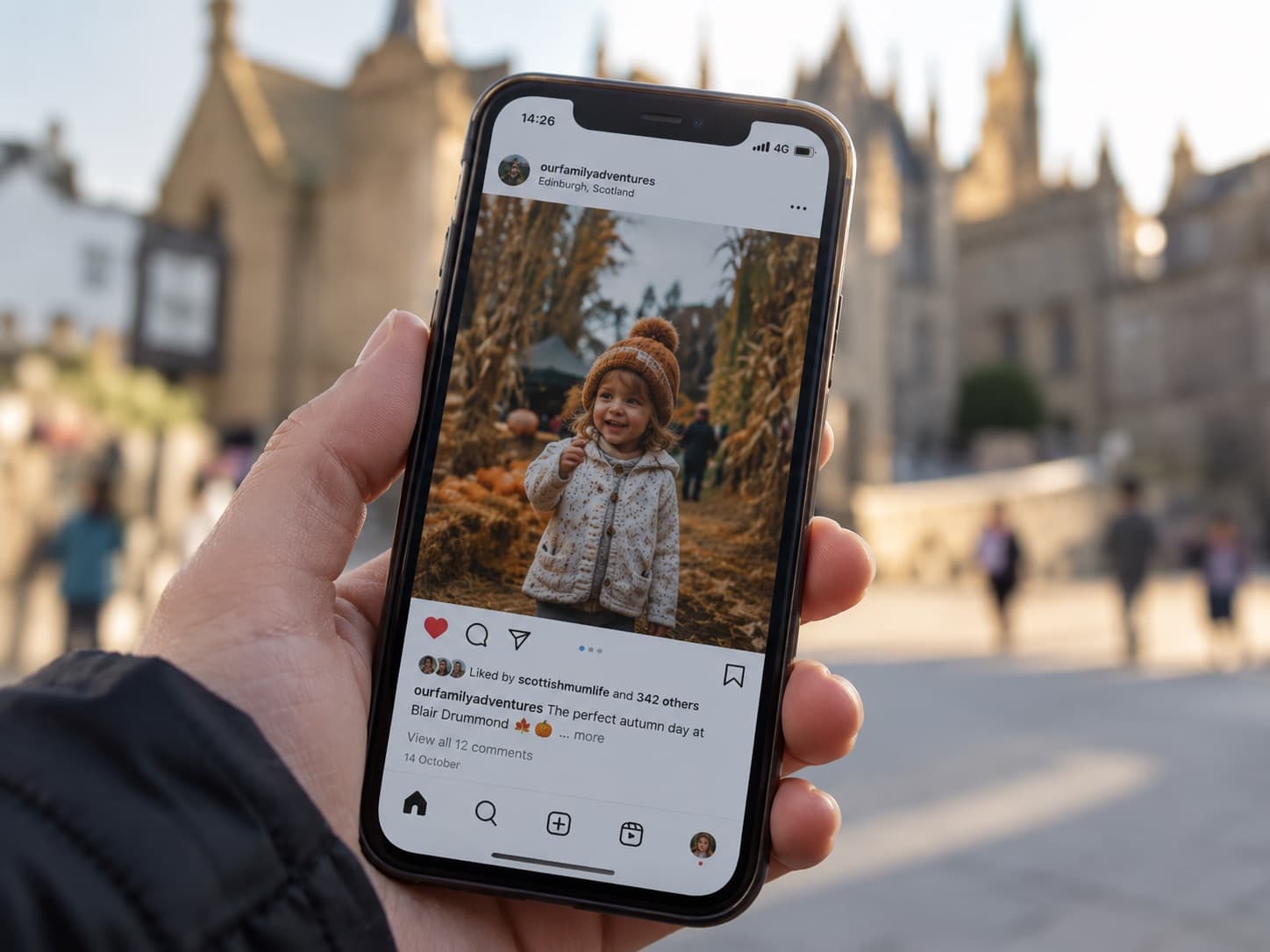 A family day out post on Instagram
