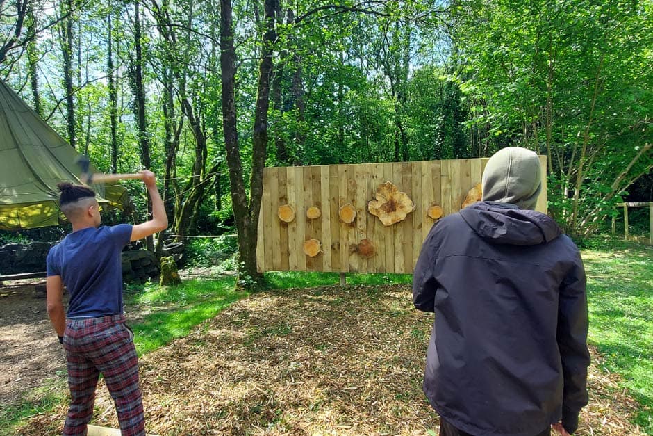 Axe throwing at RHS Rosemoor