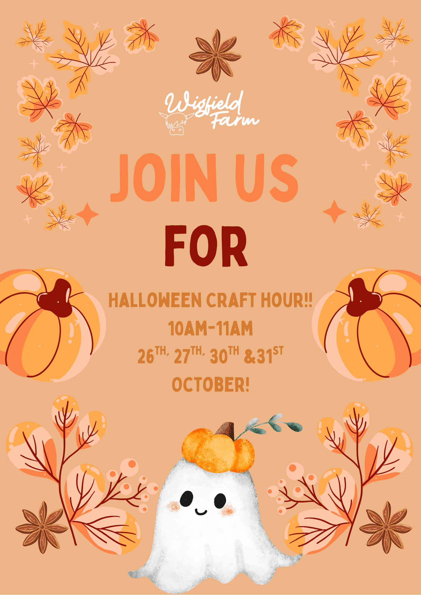Halloween Craft Hour at Wigfield Farm