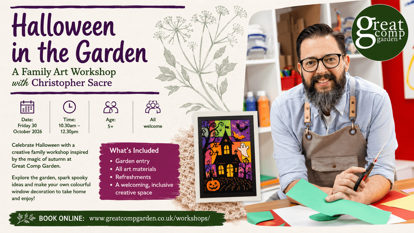 Halloween in the Garden: A Family Art Workshop with Christopher Sacre
