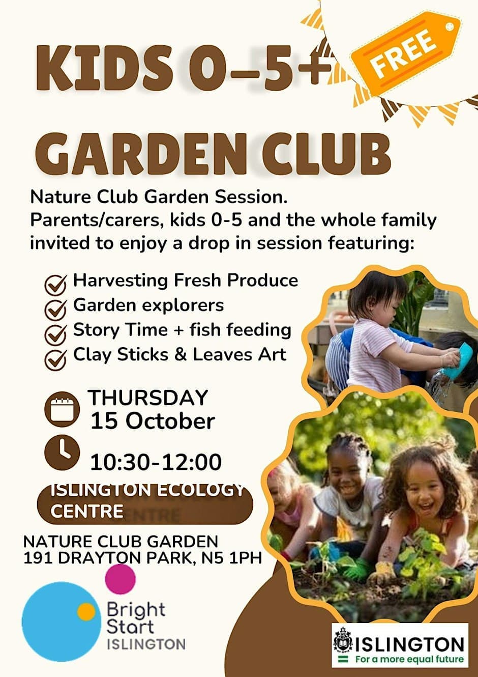 Nature Club Garden Session for Children 0-5 and Families