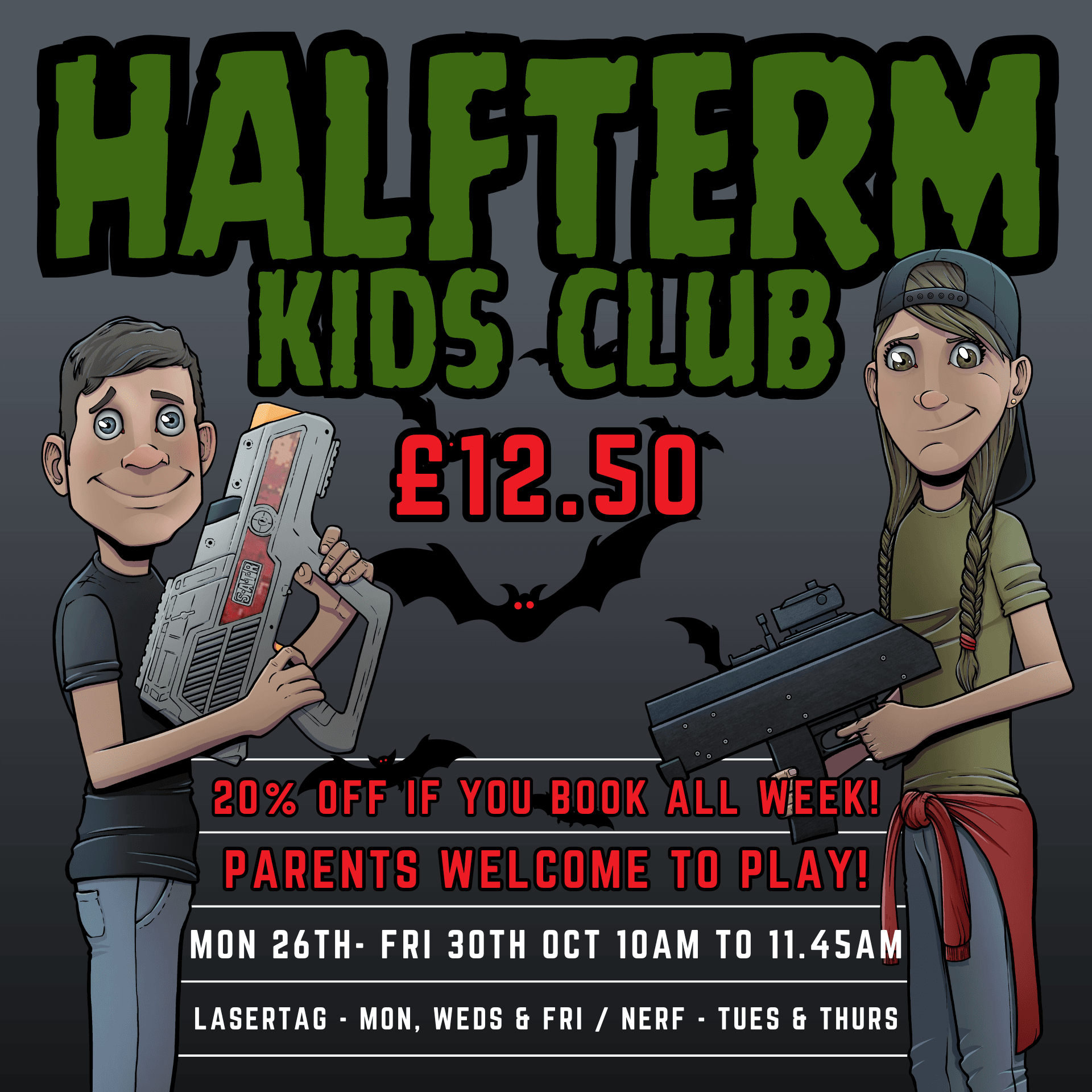 Half Term Kids Nerf Club at Battlezone Ashford