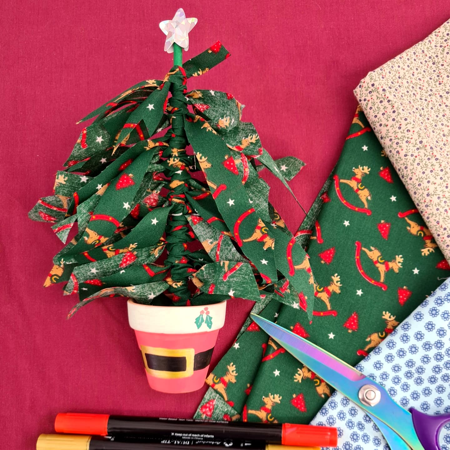 Children’s Christmas Craft – Fabric Trees