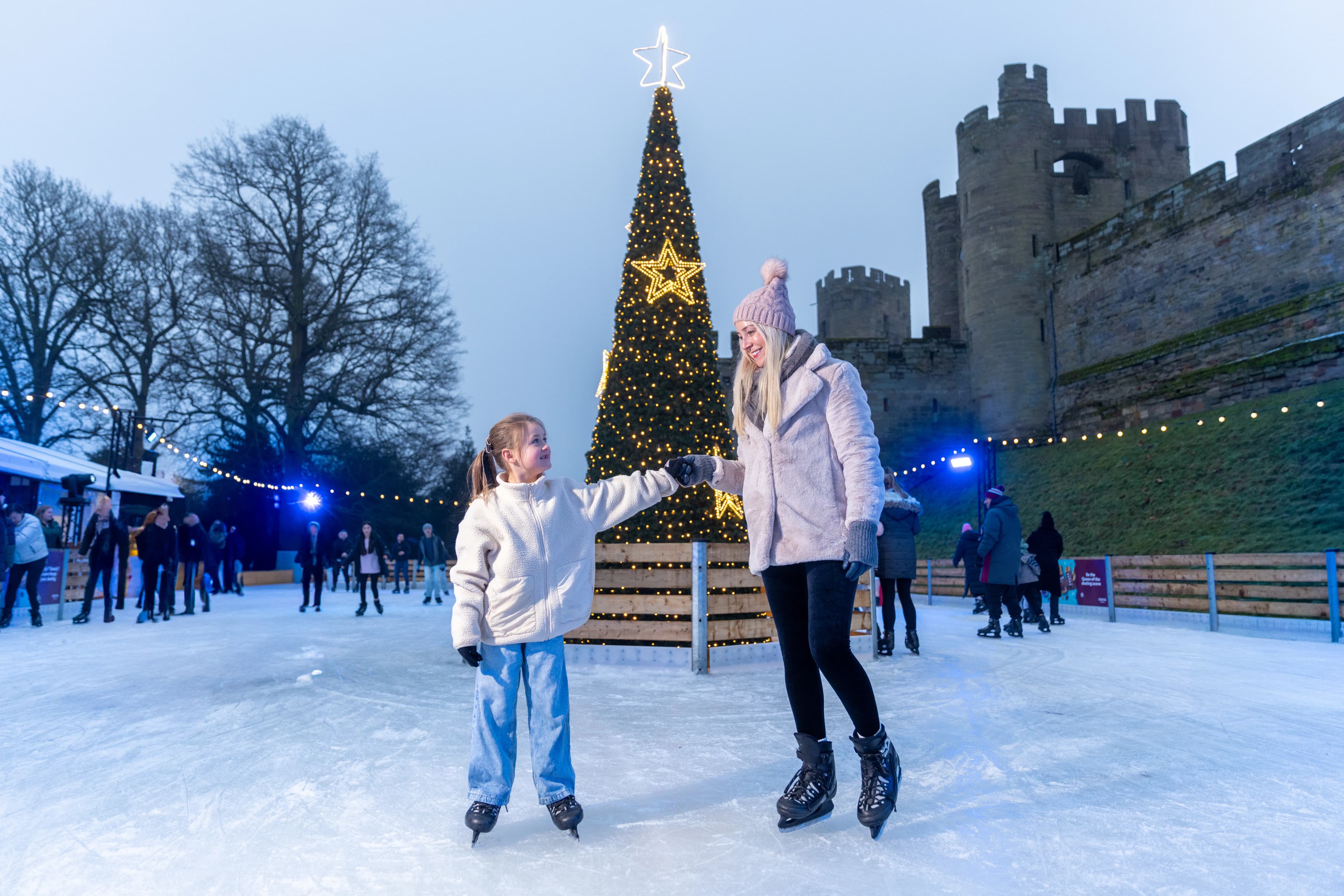Ice Skating at Warwick Castle