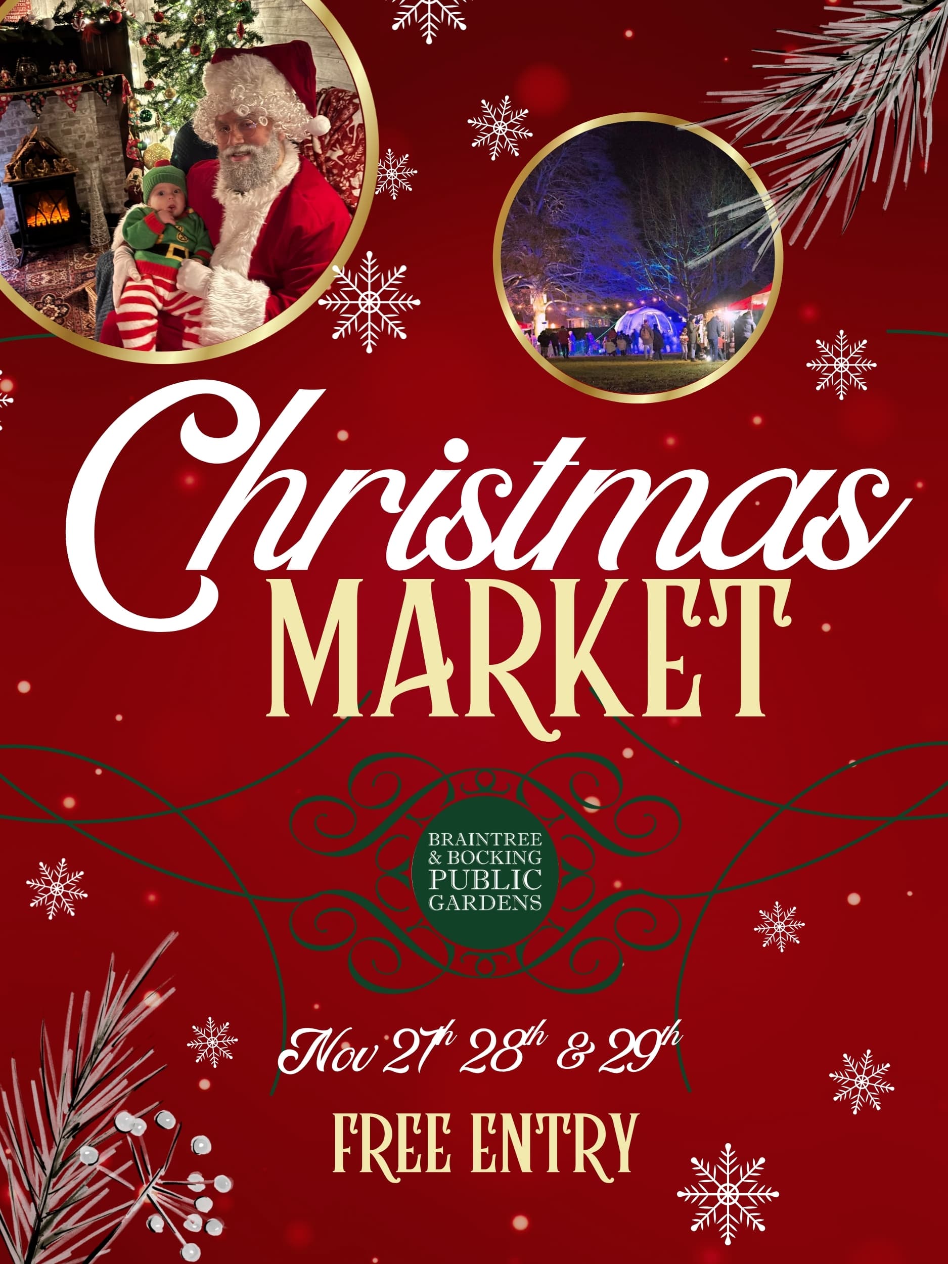 Santa's Grotto at the Braintree & Bocking Public Gardens Christmas Market
