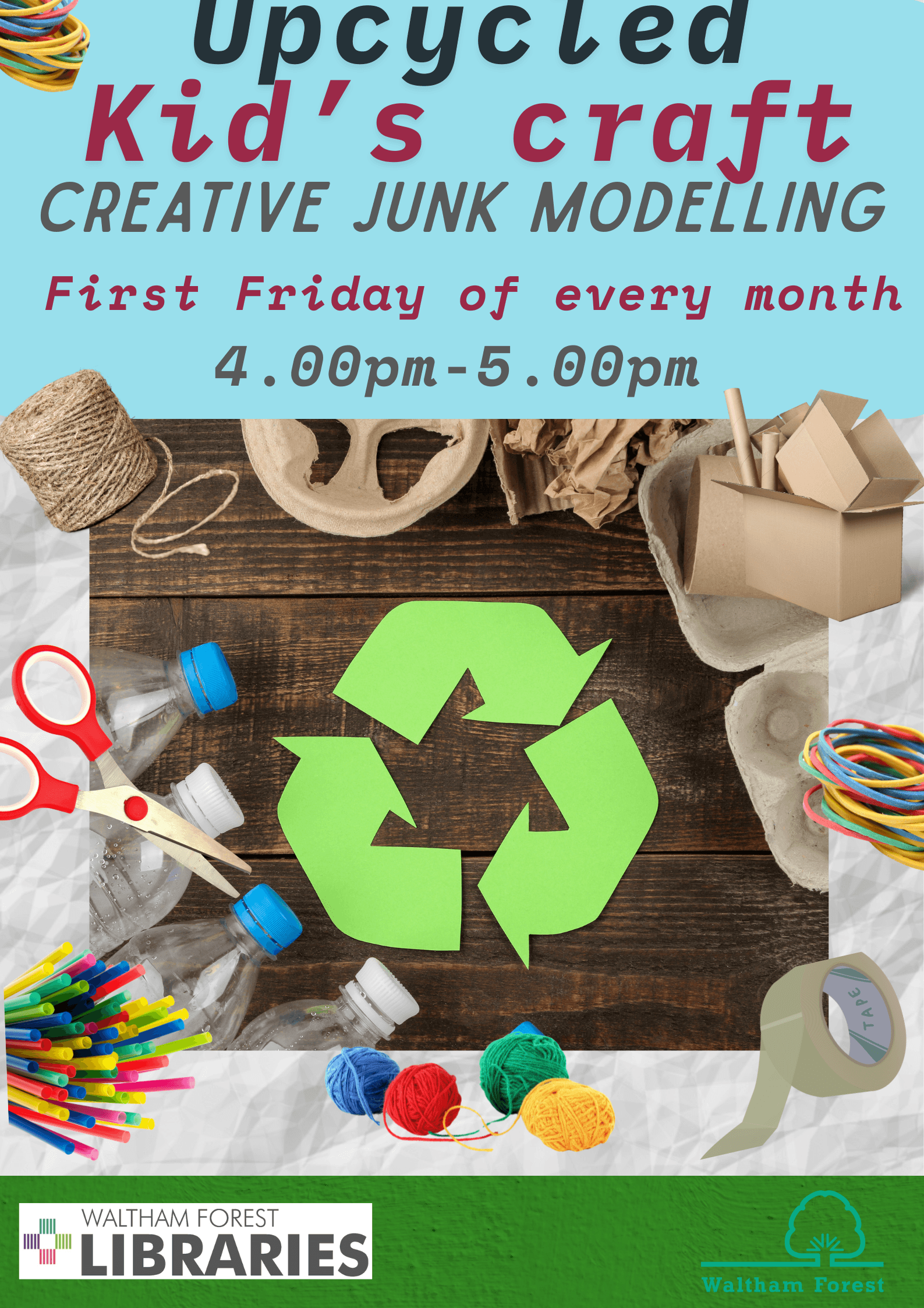 Upcycled Kid's Craft @ North Chingford Library (6 Nov, 5pm)