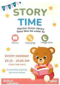 Under 5's Storytime at Marston Green Library