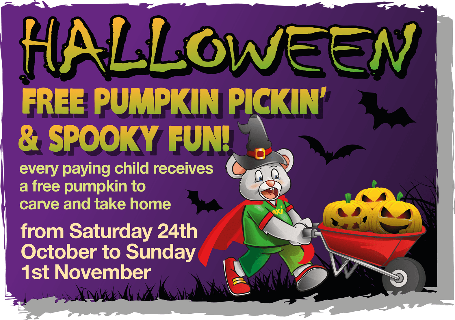 Halloween Free Pumpkin Pickin' and Spooky Fun at Pettitts