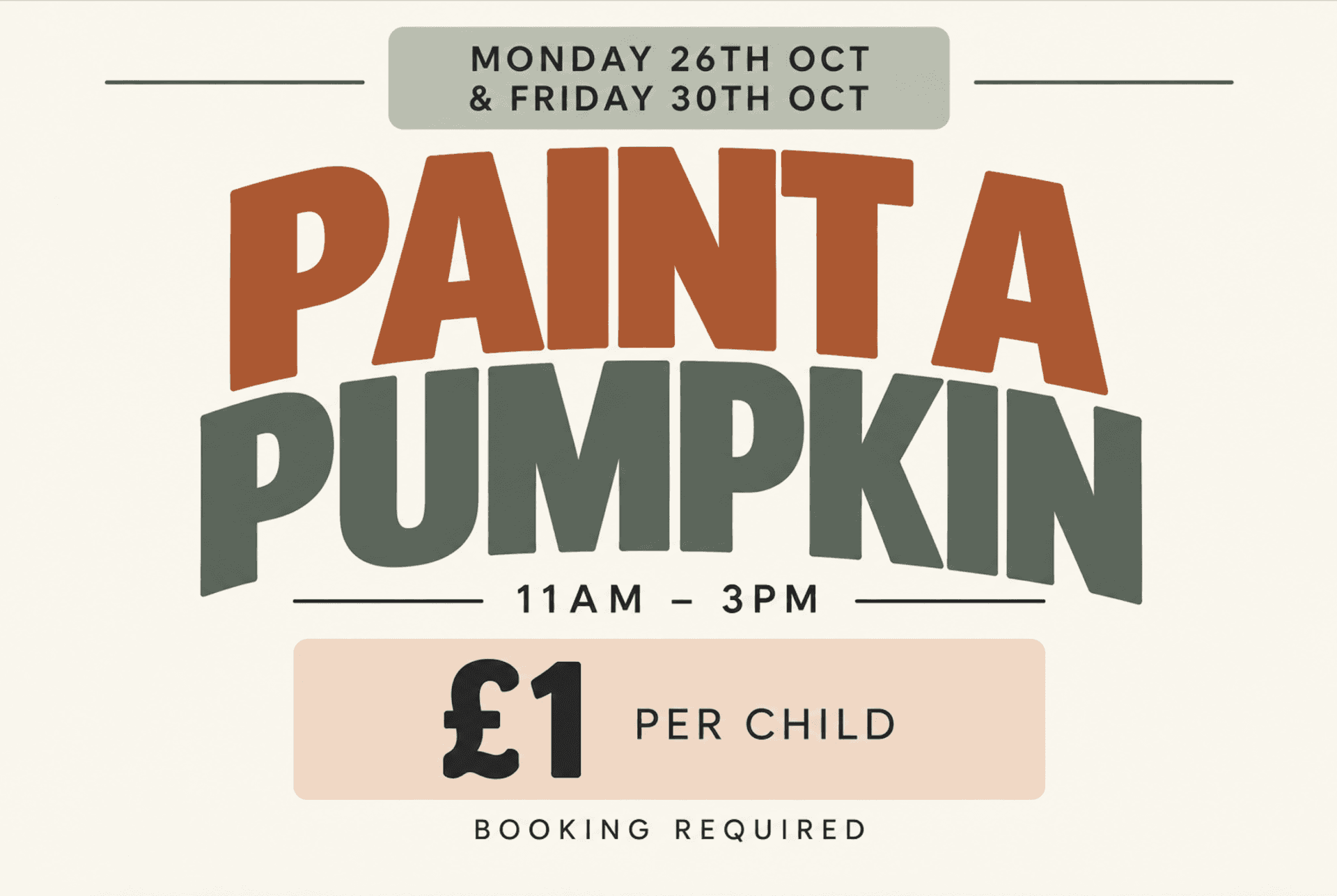 Paint a Pumpkin for a Pound