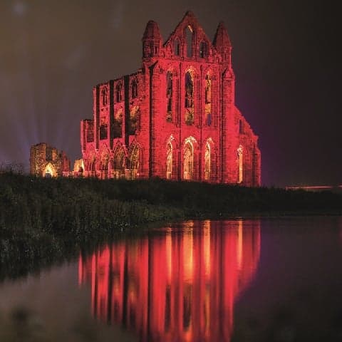 Illuminated Whitby Abbey