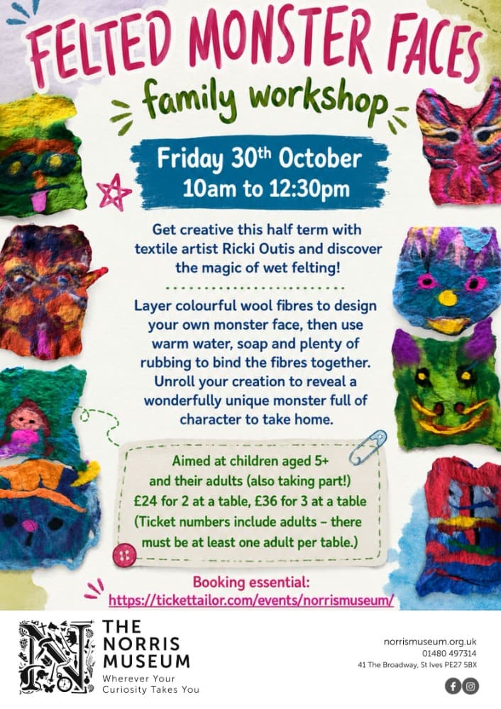 Felted Monster Faces: Family Workshop