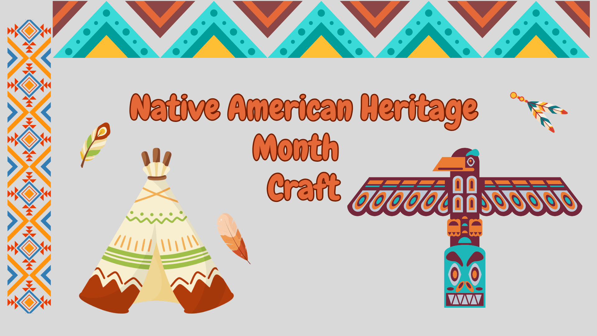 Native American Heritage Month kid's craft at Leytonstone Library