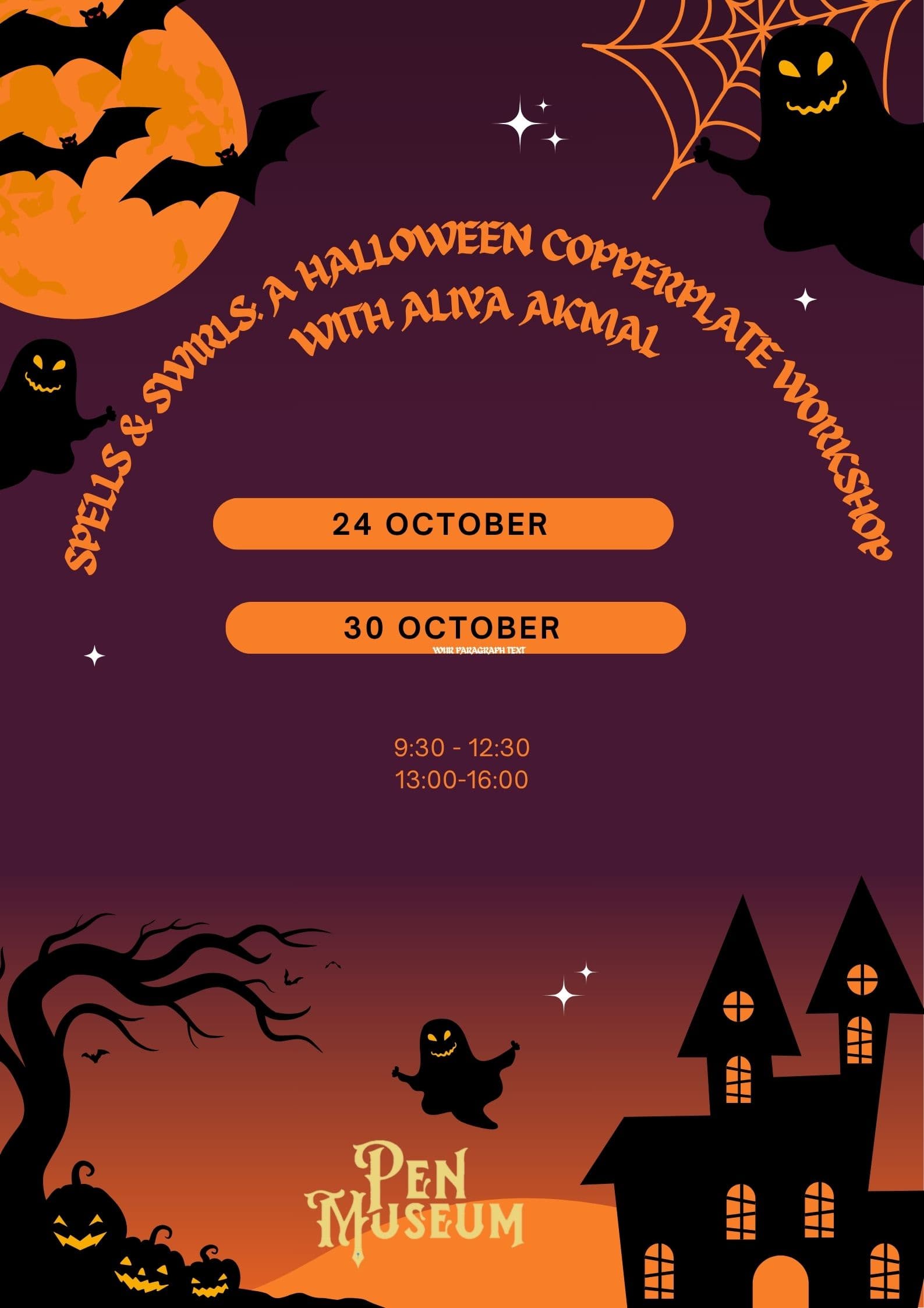 Spells & Swirls: A Halloween Copperplate Workshop