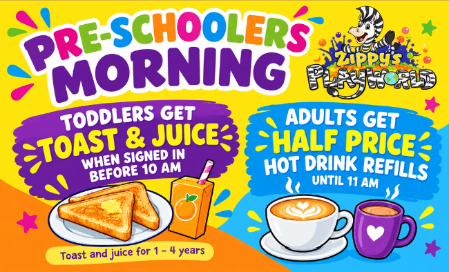 Pre-Schoolers Morning at Zippy's Playworld