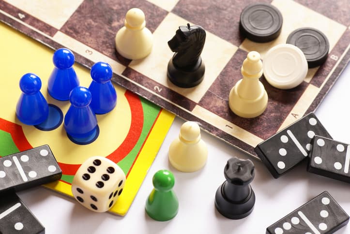Colouring and board games