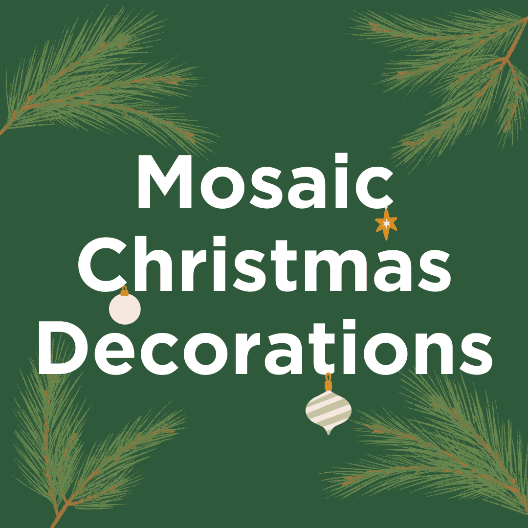 Mosaic Christmas Decorations at Staunton Country Park