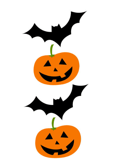 Halloween craft - pumpkins and bats