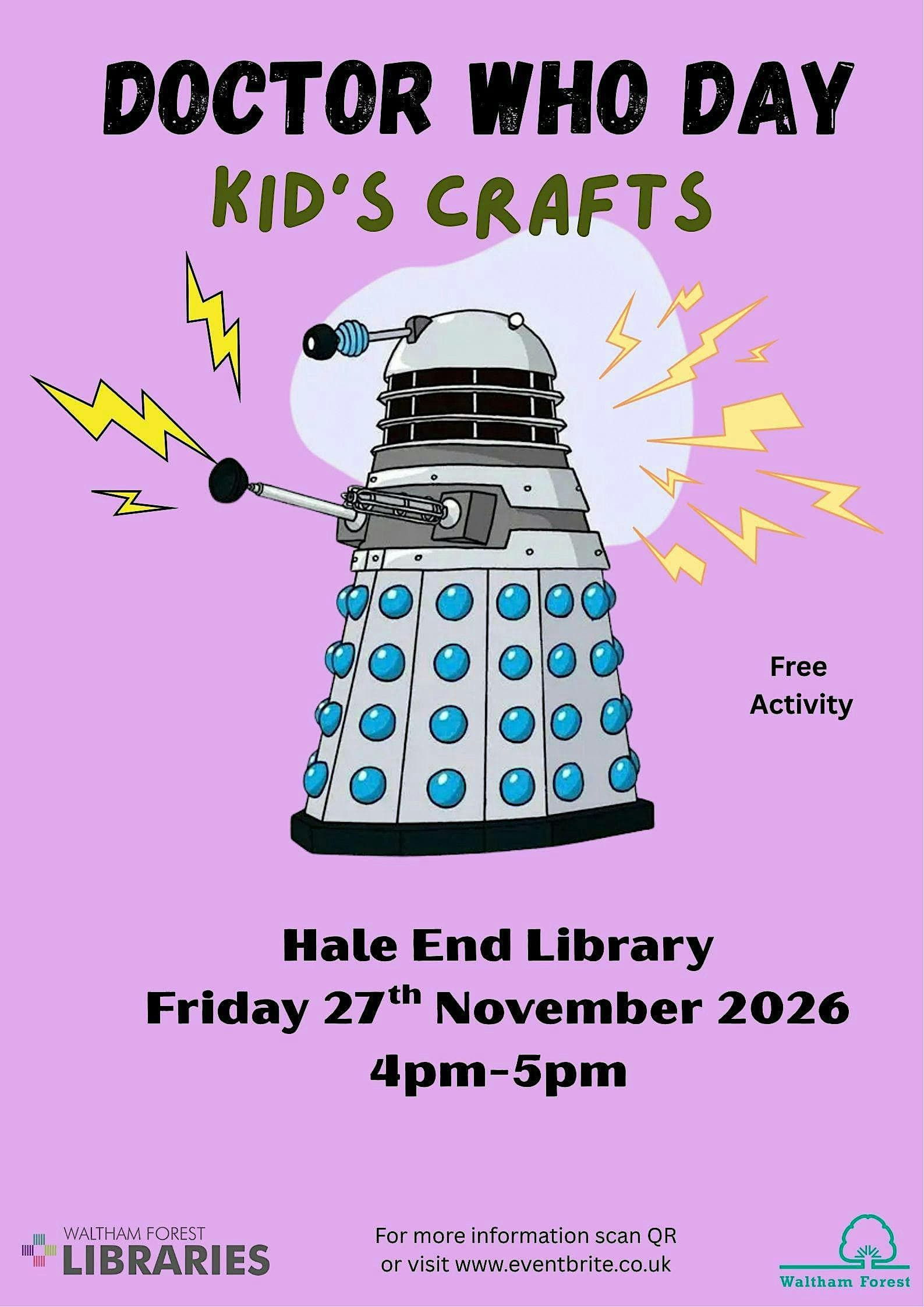 Doctor Who Day kid's craft @Hale End Library