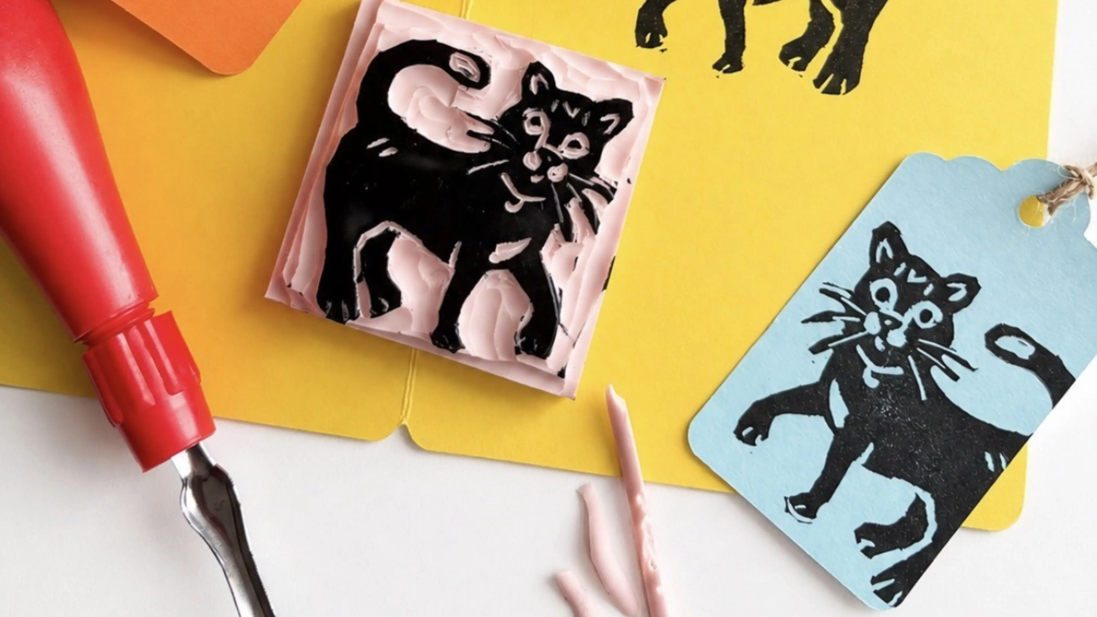 Lino Stamp Workshop with The Littlest Falcon