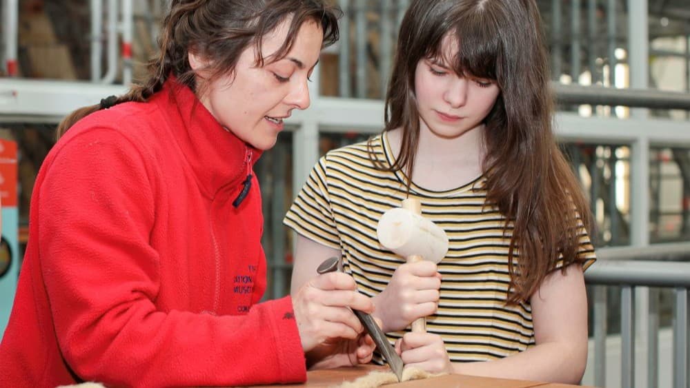 Caulking workshop onboard HMS Victory