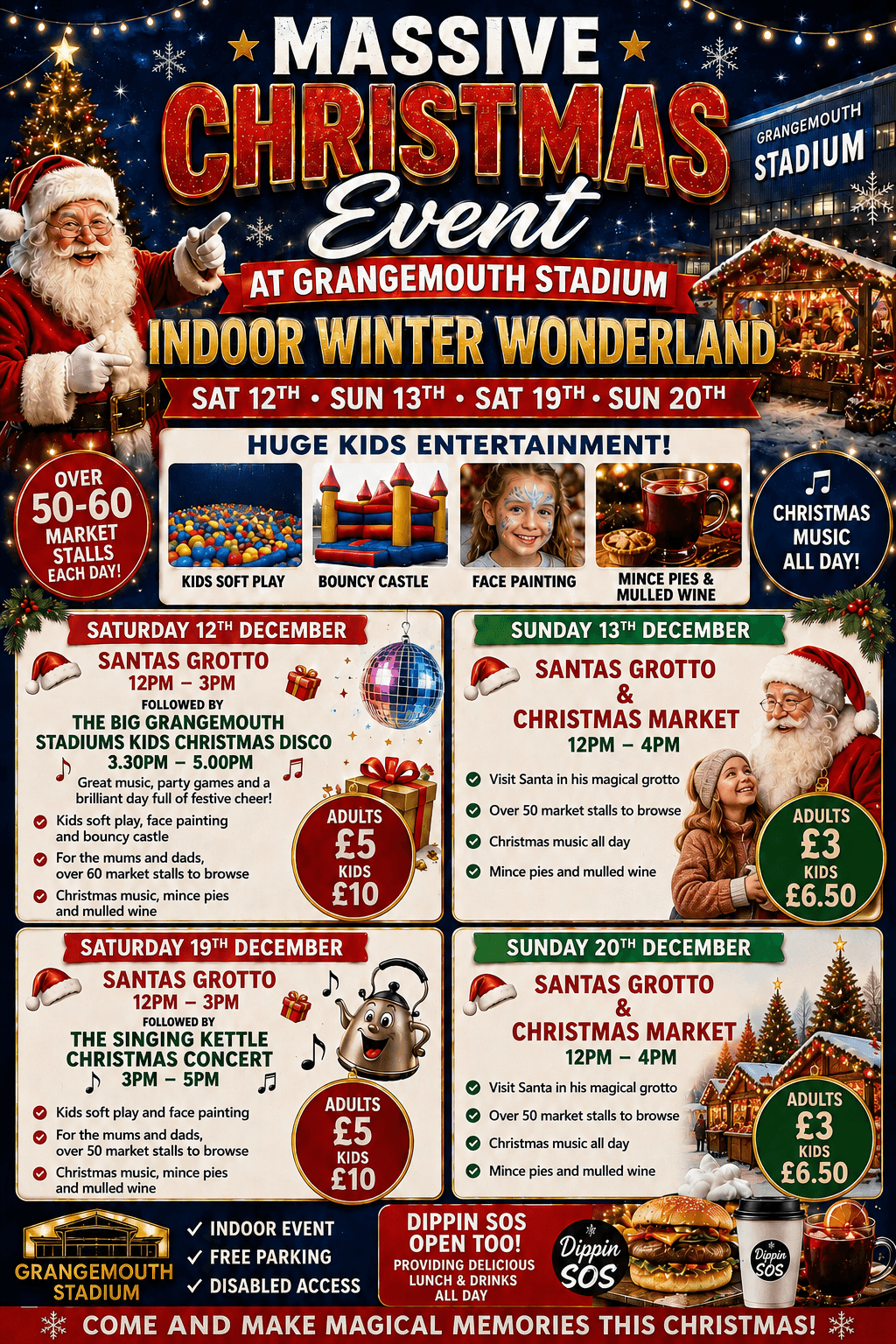 Grangemouth Stadium Winter Wonderland Christmas Market and Santa's Grotto