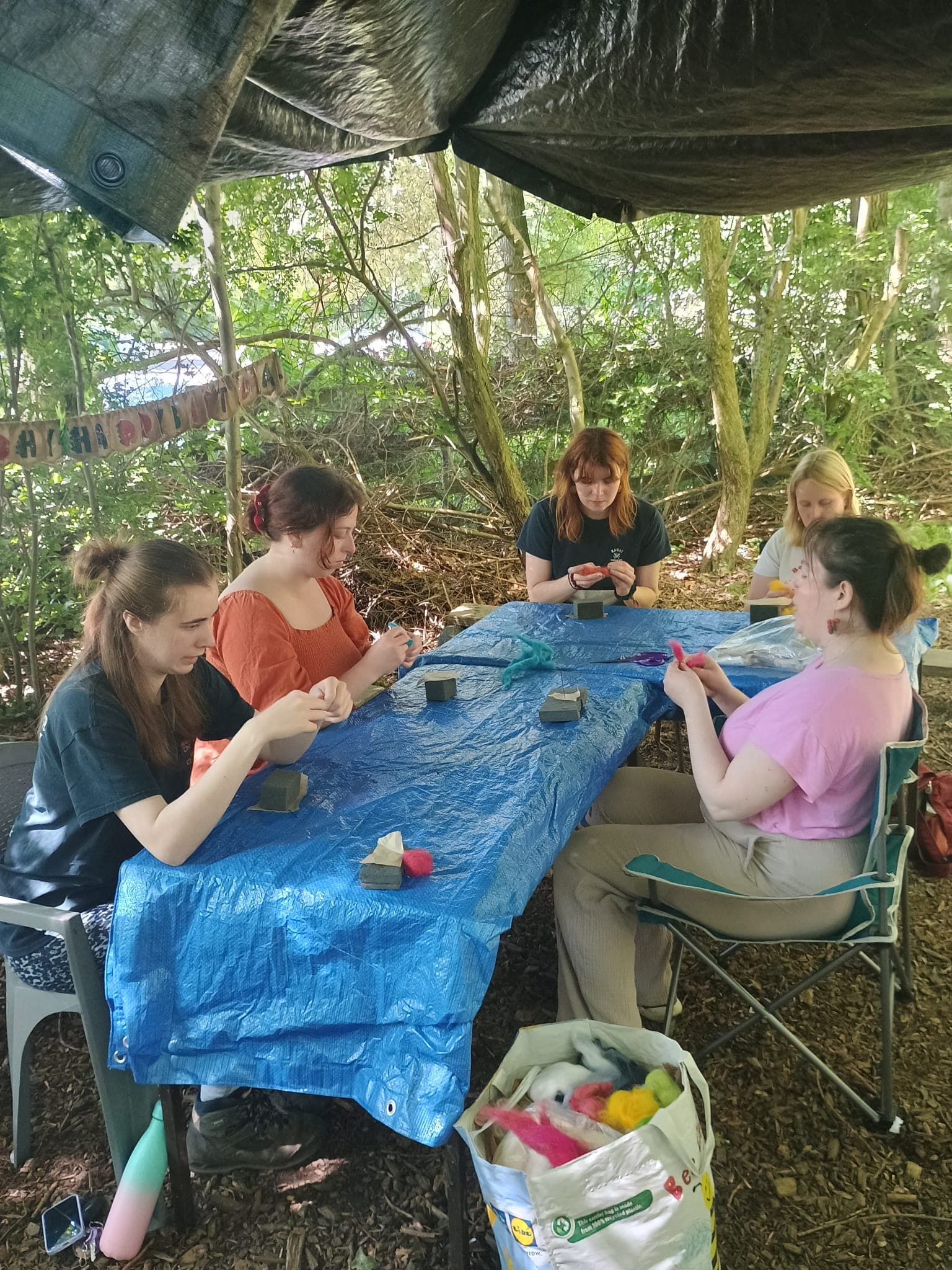Family Pumpkin Felting in the Woods