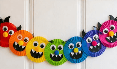 Halloween Craft Monster Door Garland