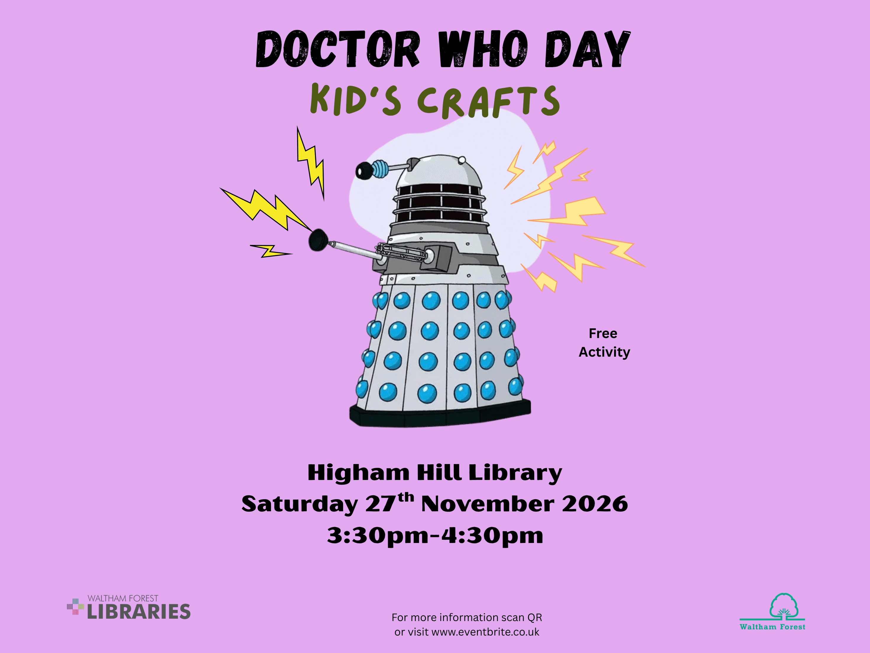 Doctor Who Day kid's craft @Higham Hill Library
