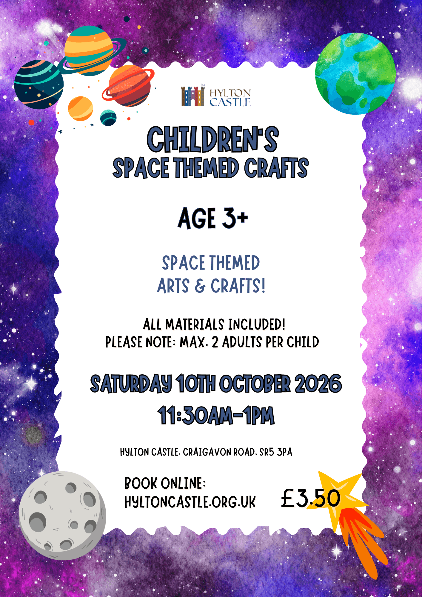 Space Themed Arts & Crafts at Hylton Castle