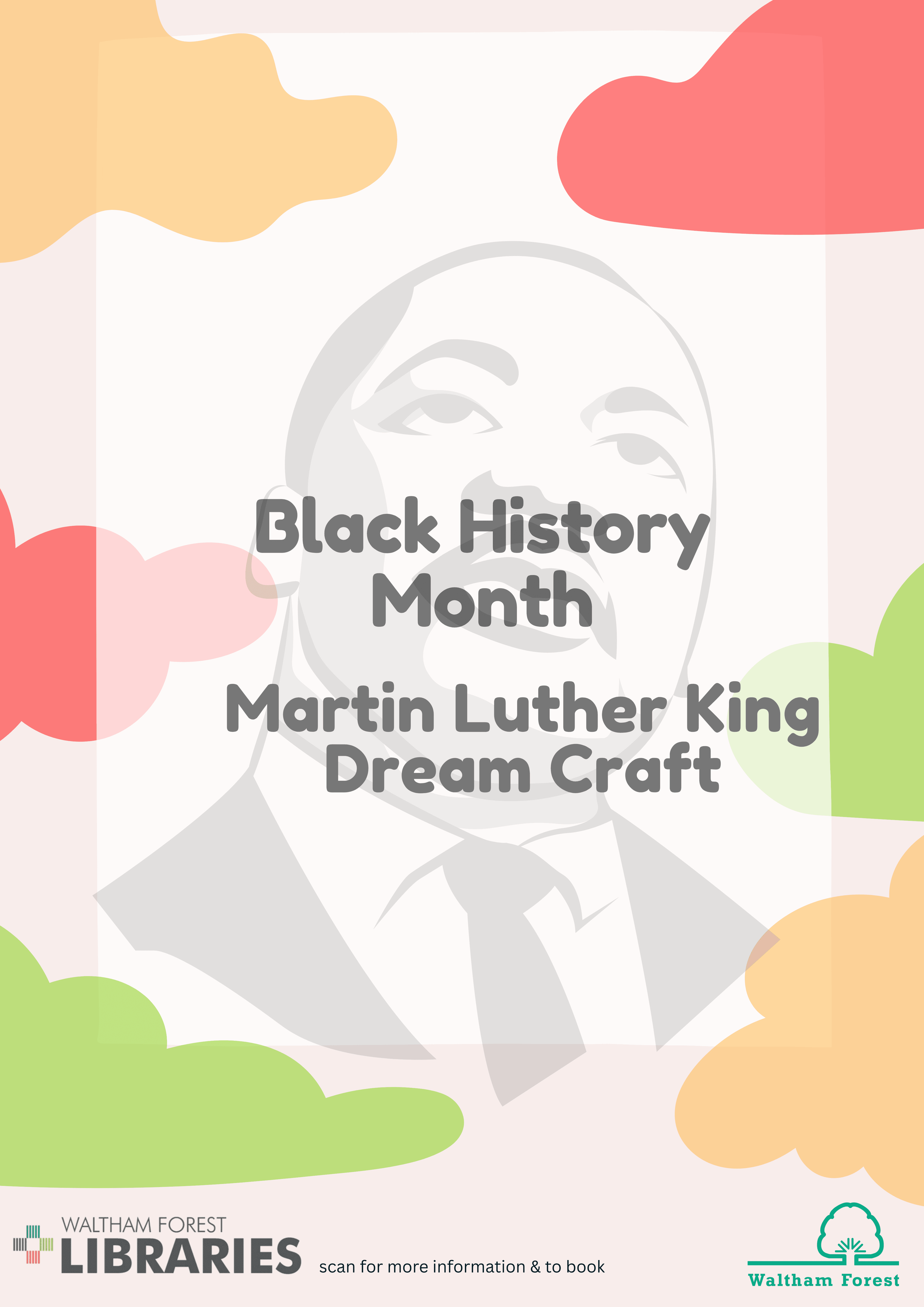 Black History Month Martin Luther King Jr kid's craft @Higham Hill Library