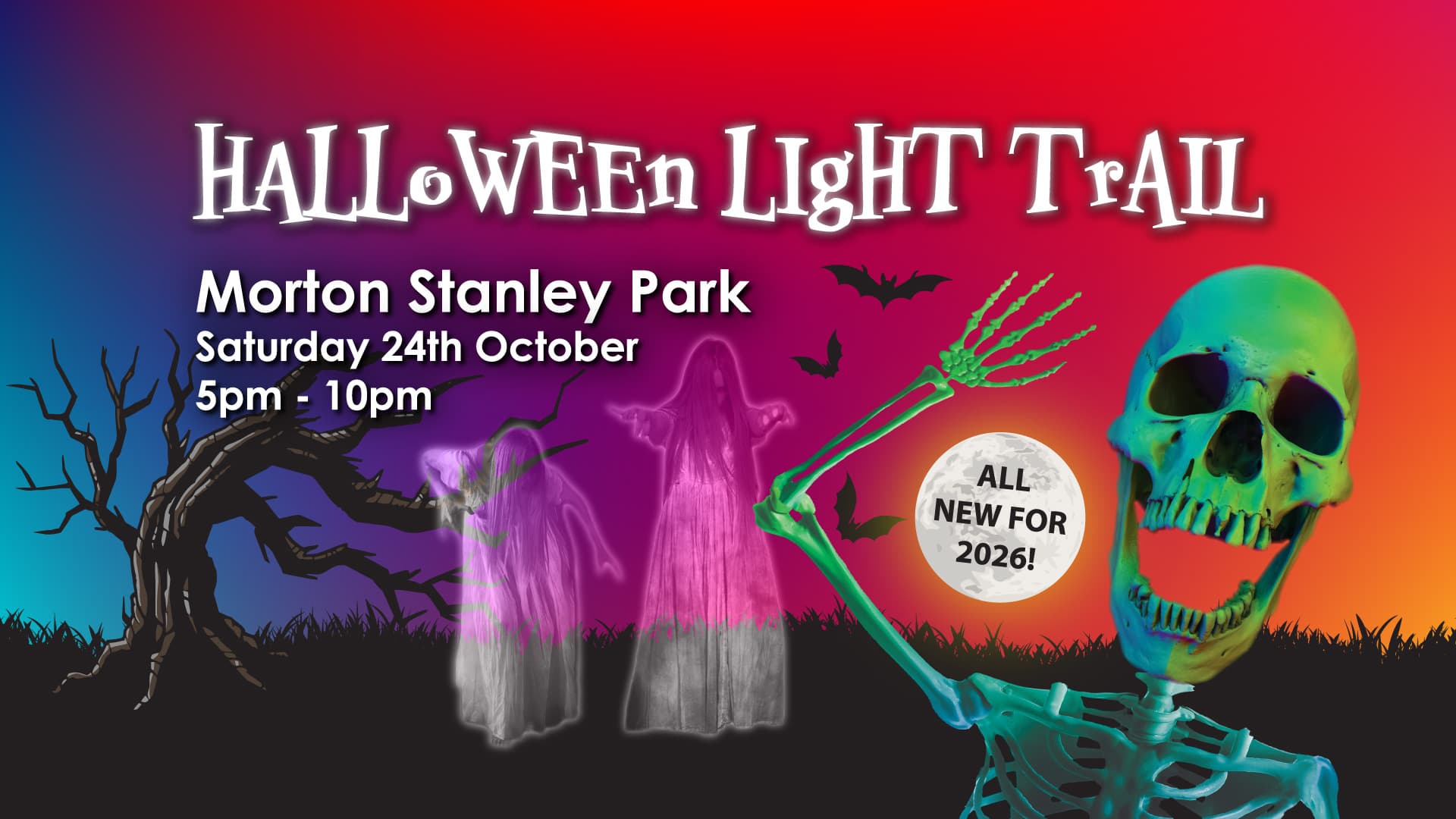 Halloween Light Trail at Morton Stanley Park