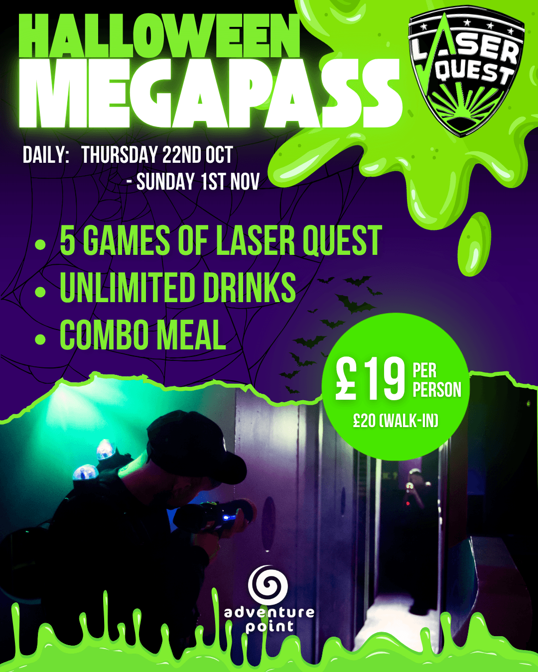 Halloween Mega Pass at Laser Quest Swindon