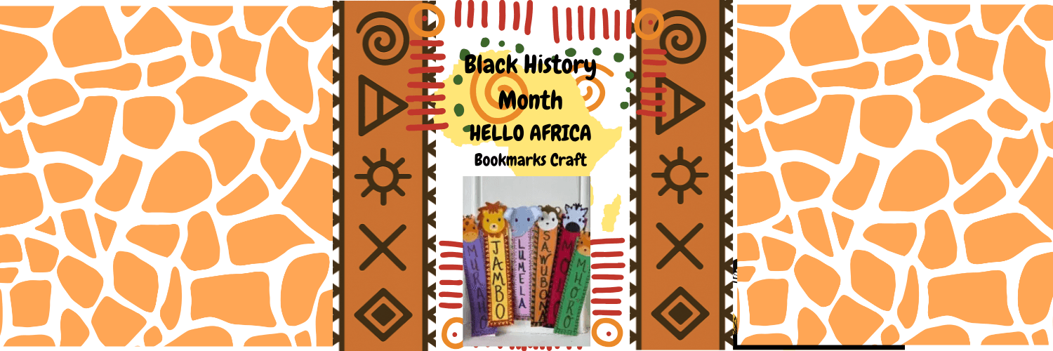 BHM Hello Africa Bookmarks Craft