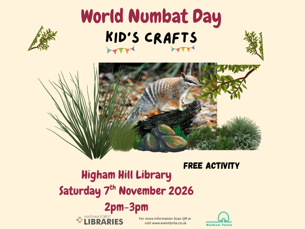 World Numbat Day kid's craft @Higham Hill Library