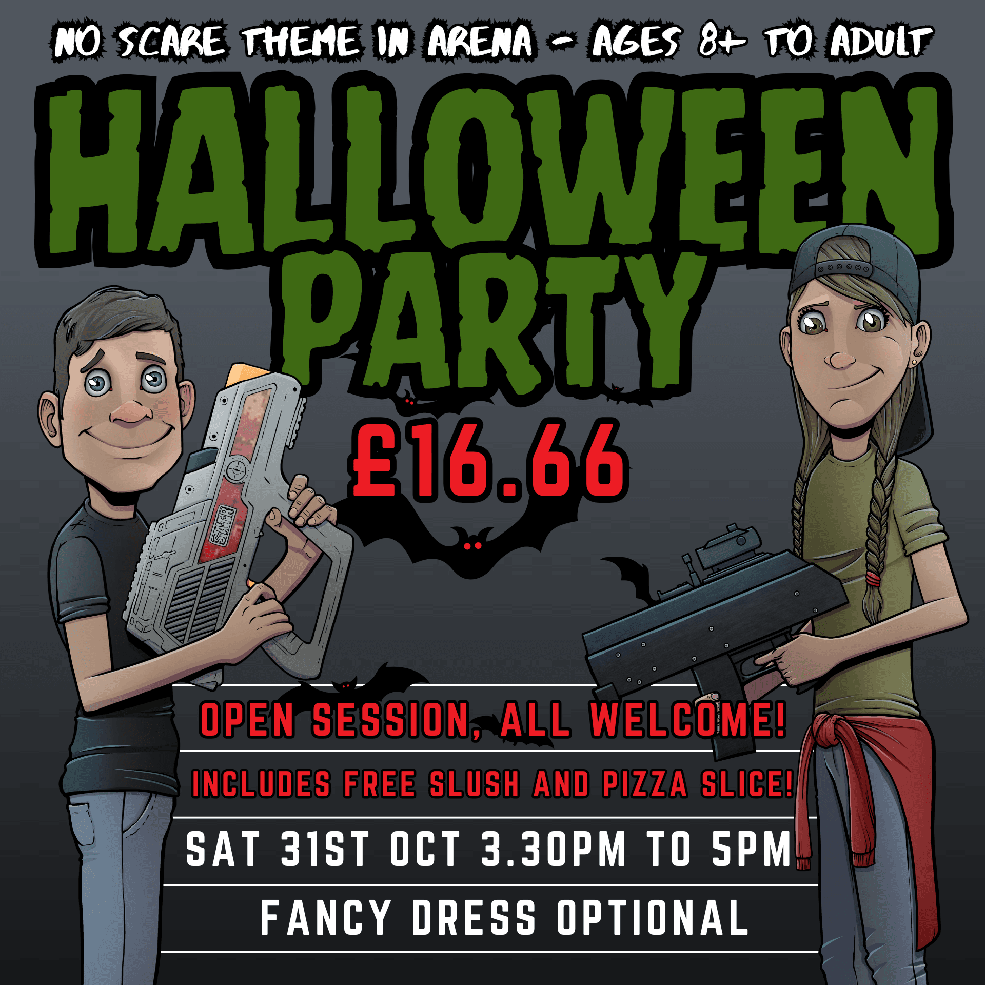 Halloween Laser Tag Party at Battlezone Ashford