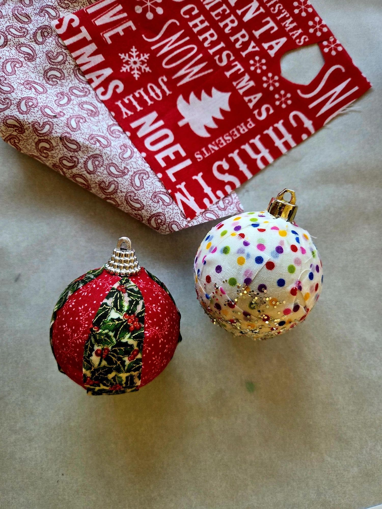 Fabric Christmas Baubles