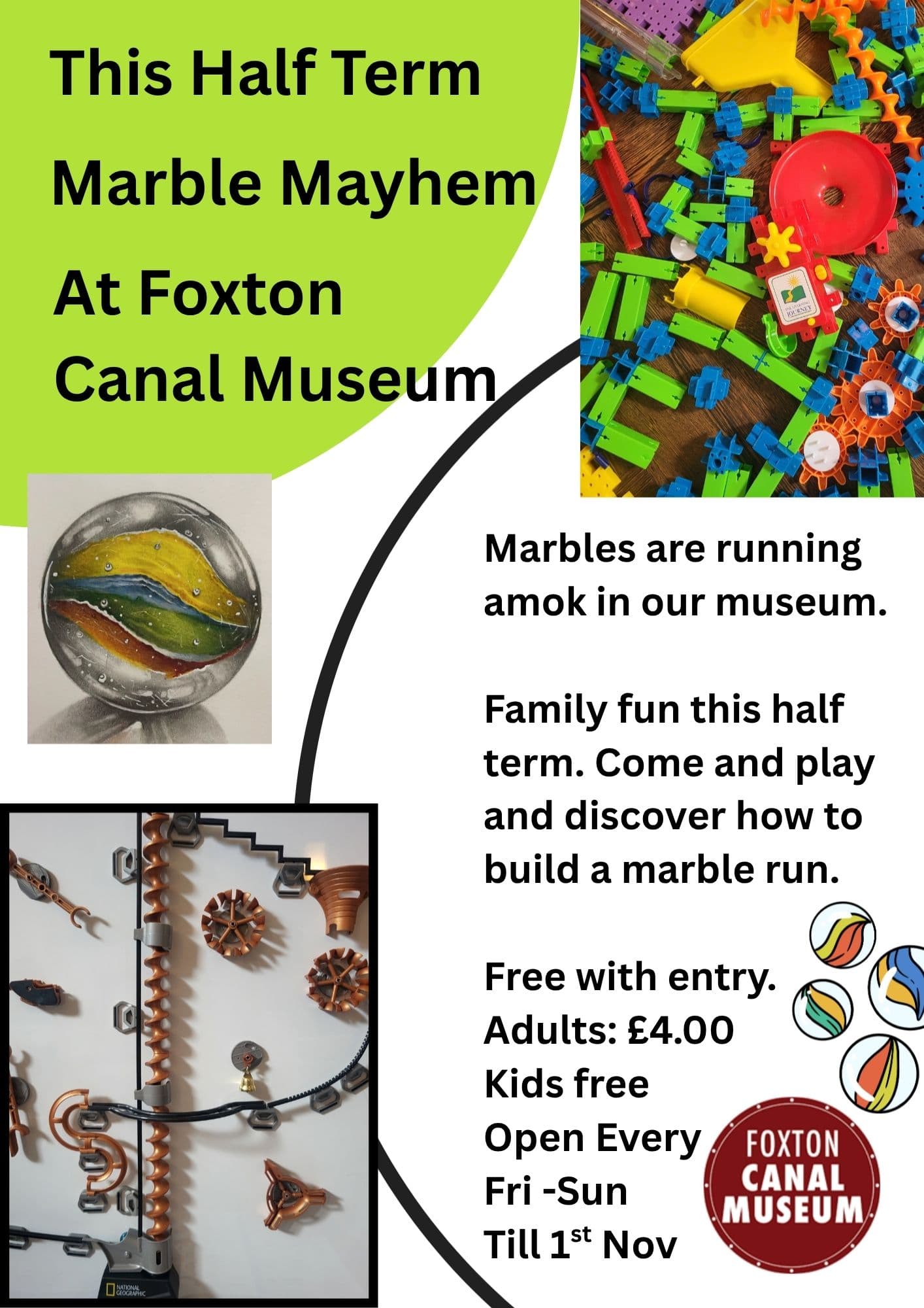 Marble Mayhem at Foxton Canal Museum