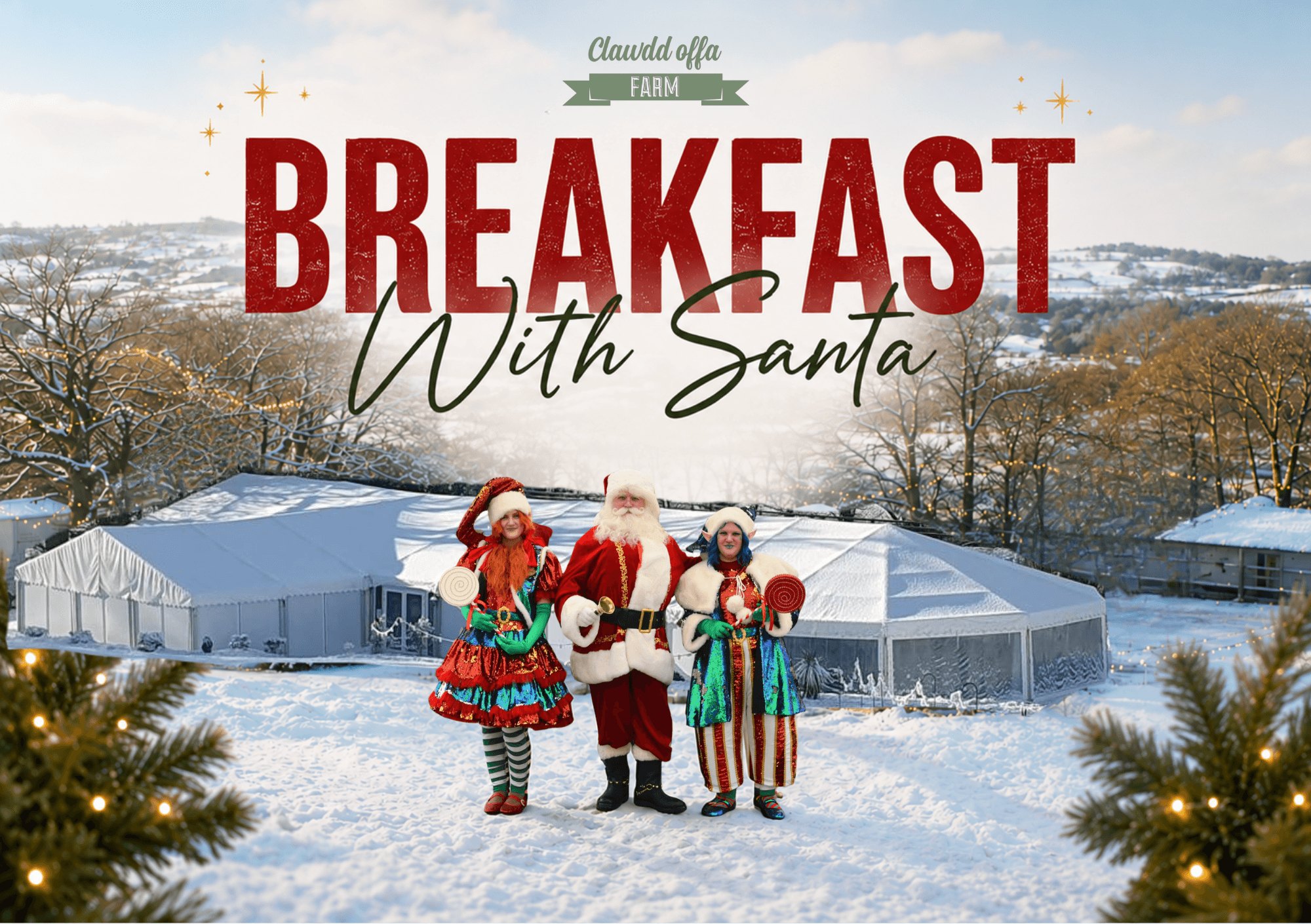 Breakfast with Santa at Clawdd Offa Farm