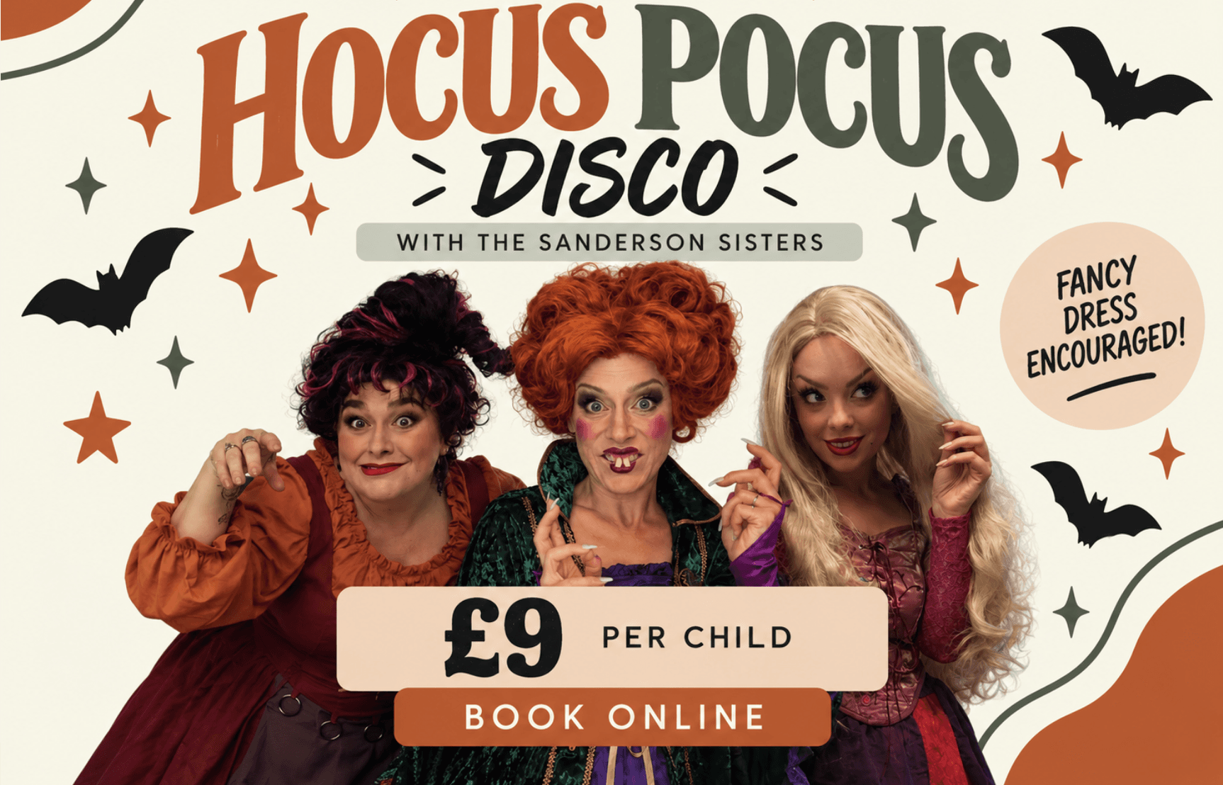 Hocus Pocus Kids Disco with the Sanderson Sisters
