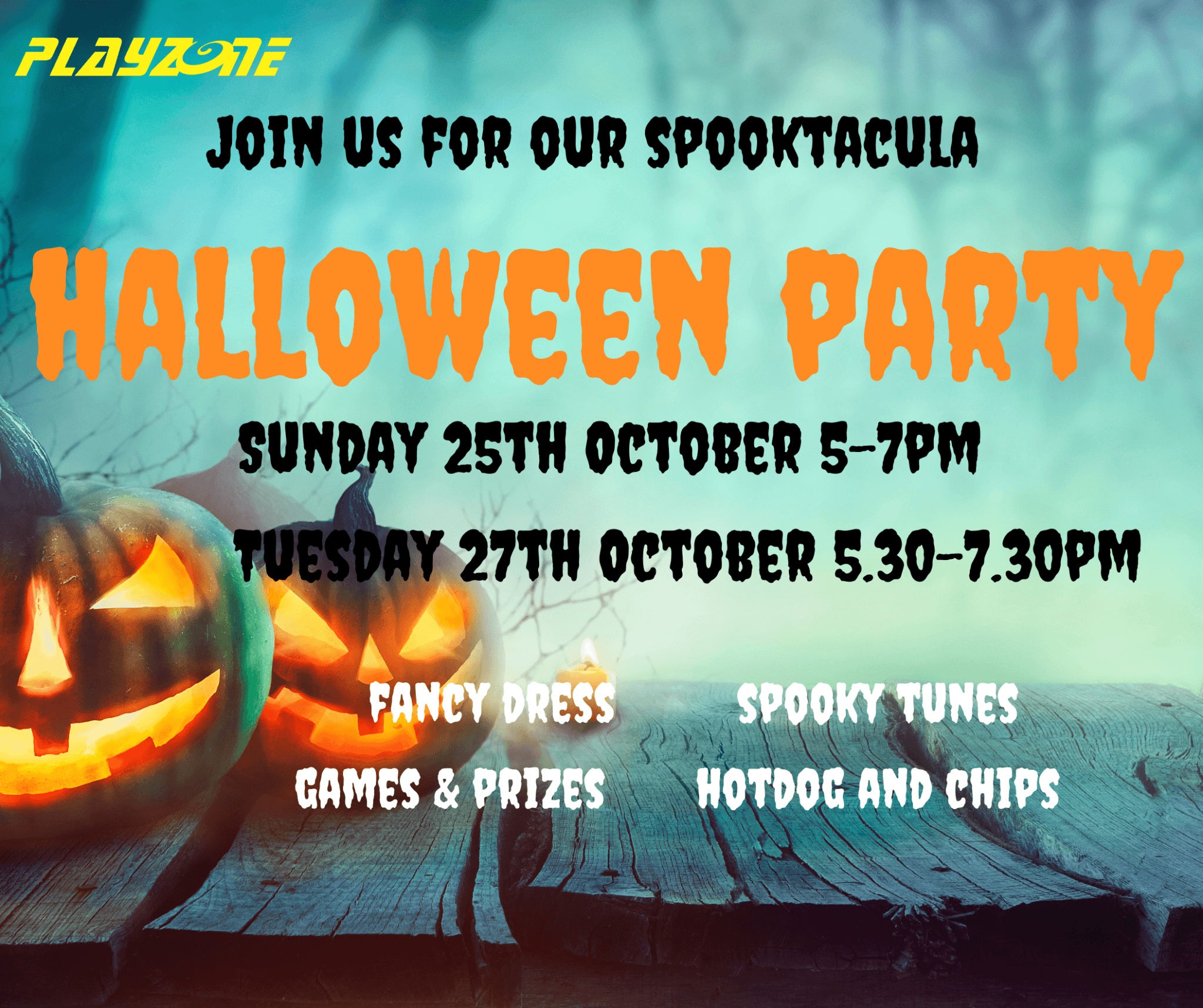 Children's Halloween Party at Playzone Swansea (Tue 27 Oct)