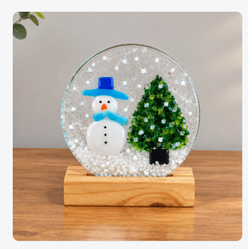 Fused Glass Christmas Snow Globe Workshop