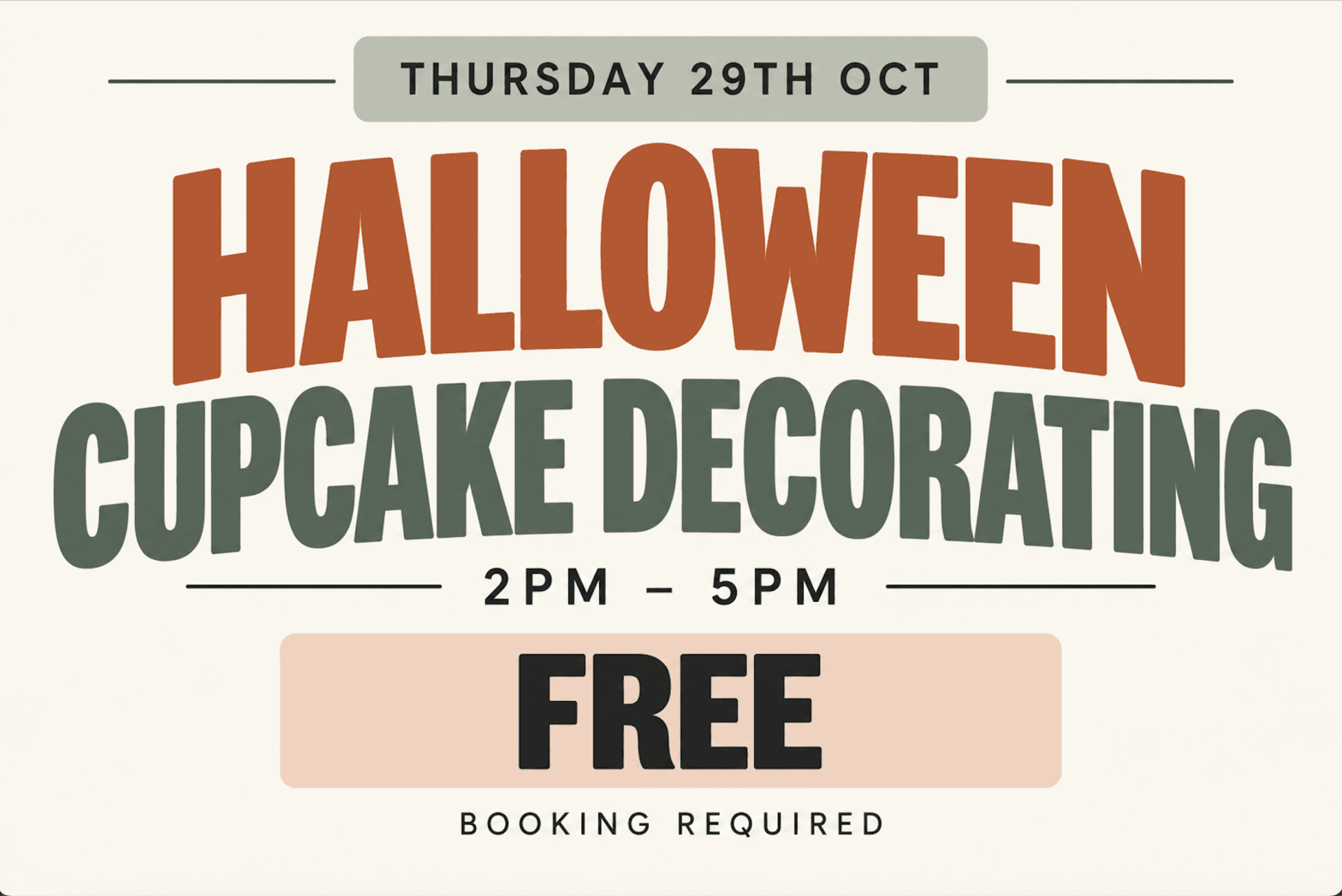 Halloween Cupcake Decorating at Mumbles Pier