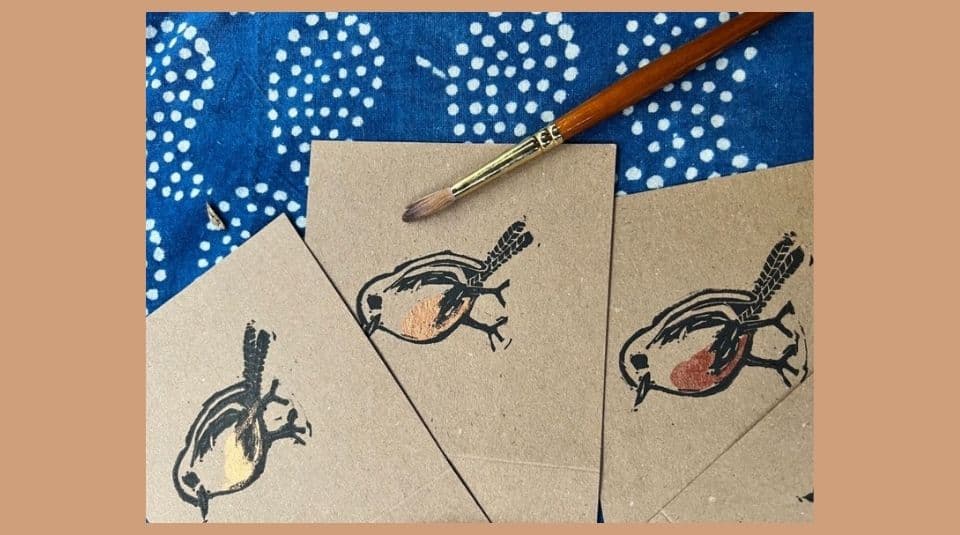 Christmas lino printing workshop – cards & tags