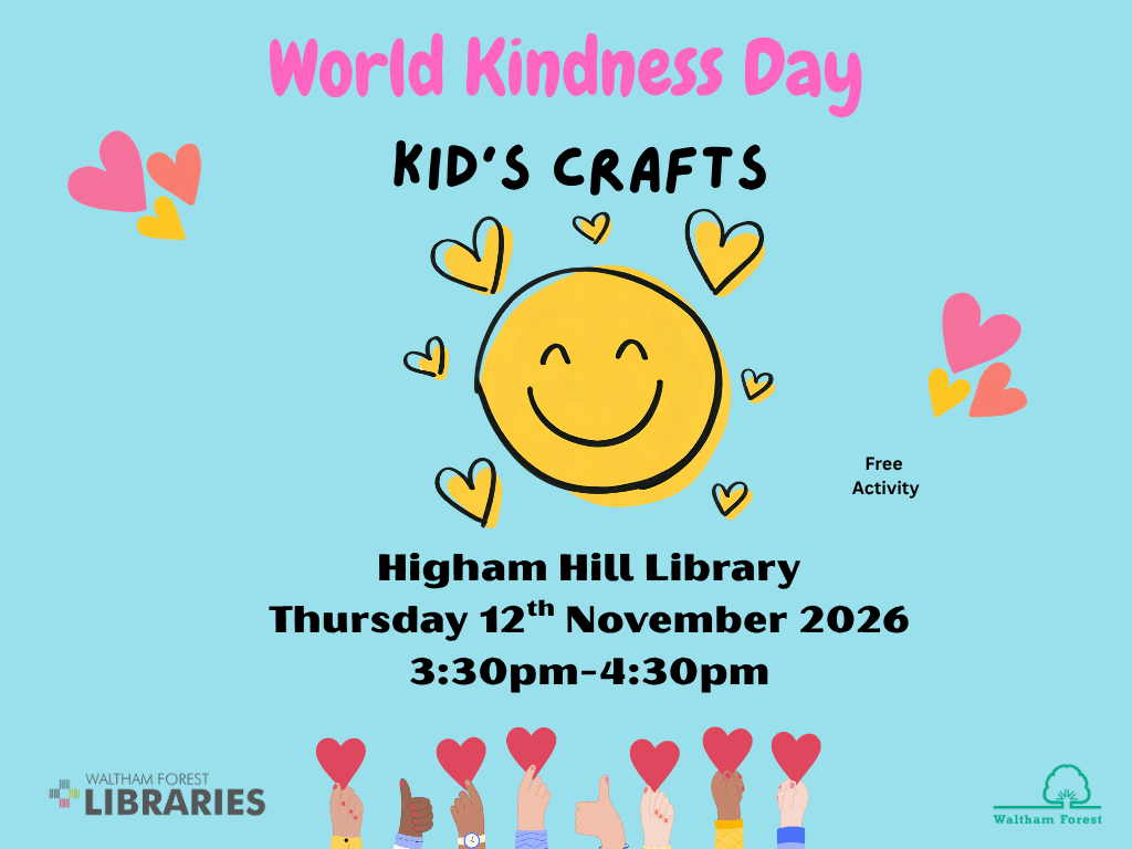World Kindness Day kid's craft @Higham Hill Library