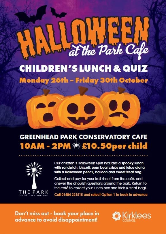Halloween at the Park Cafe - Children's Lunch & Quiz