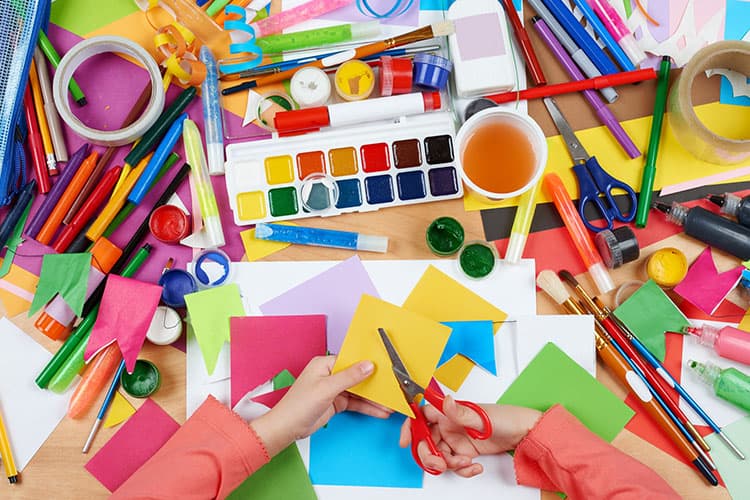 Children's craft activities at Bracknell Library